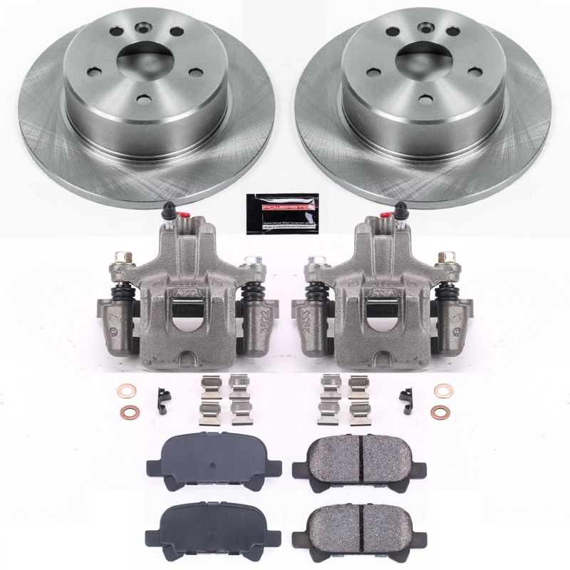 Toyota Avalon Brake Kit - Rear - PowerStop - Autospecialty Rotors + Evolution Ceramic Pads - `00-`04
