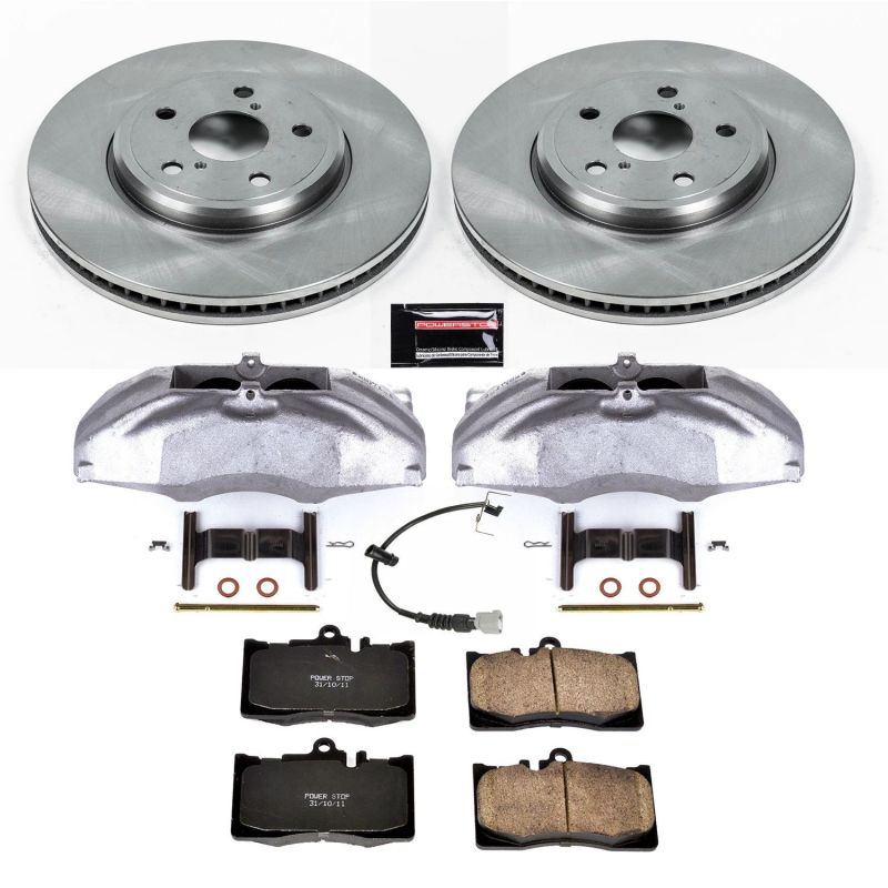 Lexus LS430 Brake Kit - Front - PowerStop - Autospecialty Rotors + Evolution Ceramic Pads + Non-Coated Calipers - `01-`06