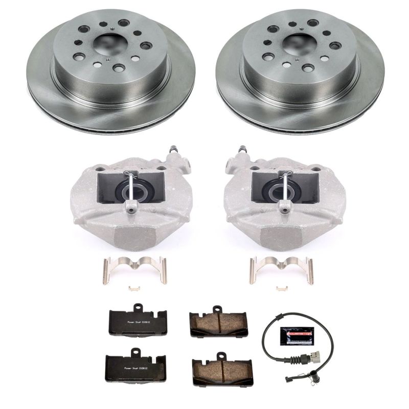 Lexus LS430 Brake Kit - Rear - PowerStop - Autospecialty Rotors + Evolution Ceramic Pads + Non-Coated Calipers - `01-`06