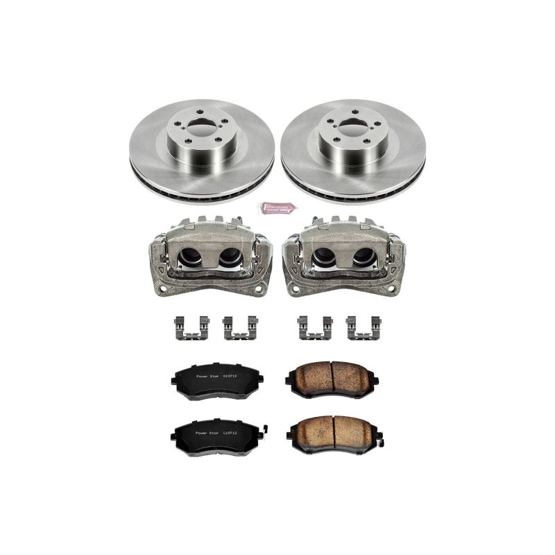 Subaru Baja Brake Kit - Front - PowerStop - Autospecialty Rotors + Evolution Ceramic Pads + Non-coated Calipers - `03-`06 Subaru Baja Brake Kit - Front - PowerStop - Autospecialty Rotors + Evolution Ceramic Pads + Non-coated Calipers - `03-`06