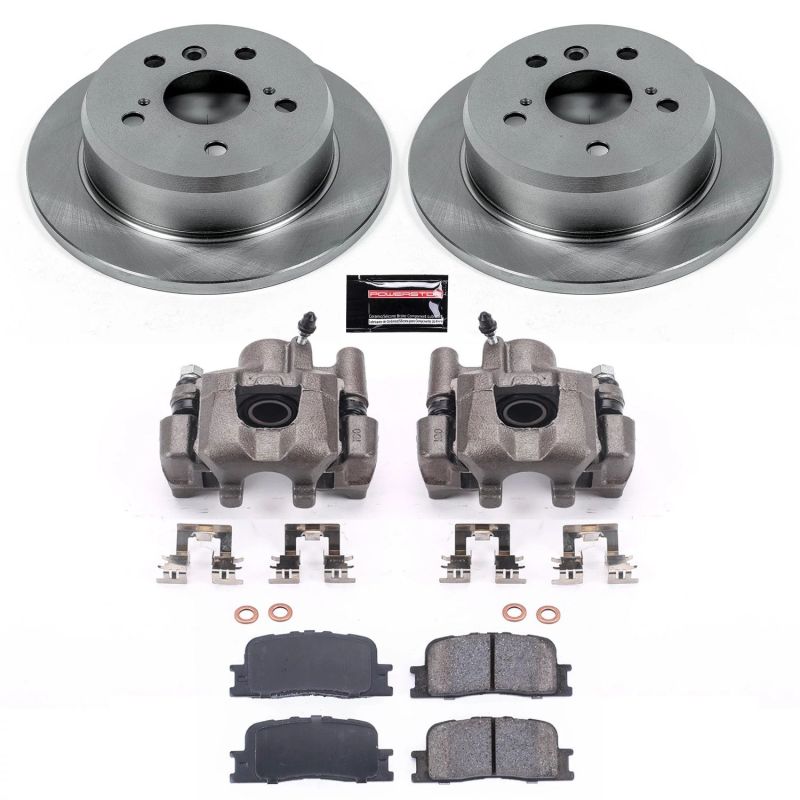 Lexus ES300 Brake Kit - Rear - PowerStop - Autospecialty Rotors + Z16 Ceramic Pads + Non-coated Calipers - `02-`03
