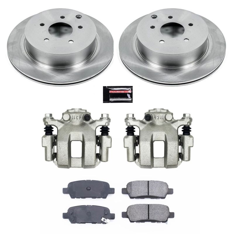 Infiniti FX35 Brake Kit - Rear - PowerStop - Autospecialty Rotors + Evolution Ceramic Pads + Non-coated Calipers - `03-`08