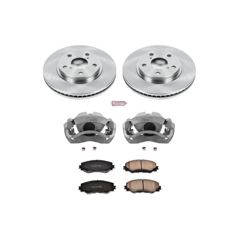 Lexus HS250h Brake Kit - Front - PowerStop - Autospecialty Rotors + Evolution Ceramic Pads + Replacement Calipers - `10-`12