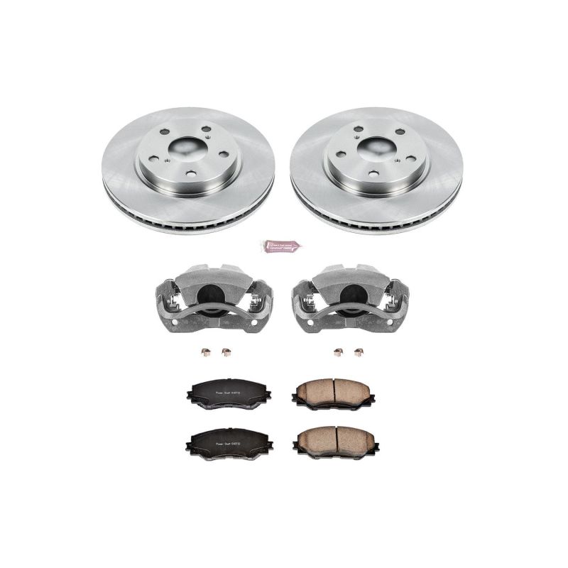 Lexus HS250h Brake Kit - Front - PowerStop - Autospecialty Rotors + Evolution Ceramic Pads + Non-Coated Calipers - `10-`12