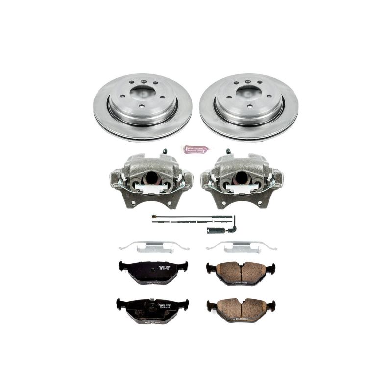 BMW 3 Series Brake Kit - Rear - PowerStop - Autospecialty Rotors + Evolution Ceramic Pads + Replacement Calipers - `01-`05