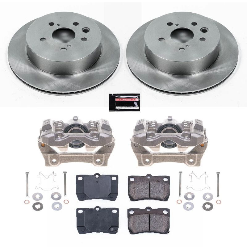 Lexus GS300 Brake Kit - Rear - PowerStop - Autospecialty Rotors + Z16 Ceramic Pads + Replacement Calipers - 2006