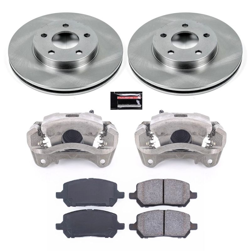 Pontiac G5 Brake Kit - Front - PowerStop - Autospecialty Rotors + Evolution Ceramic Pads + Calipers - `07-`10