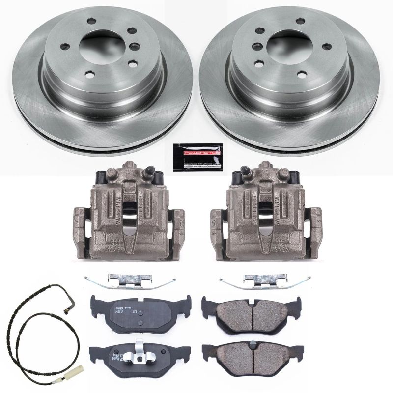 BMW 3 Series Brake Kit - Rear - PowerStop - Autospecialty Rotors + Evolution Ceramic Pads + Replacement Calipers - 2006