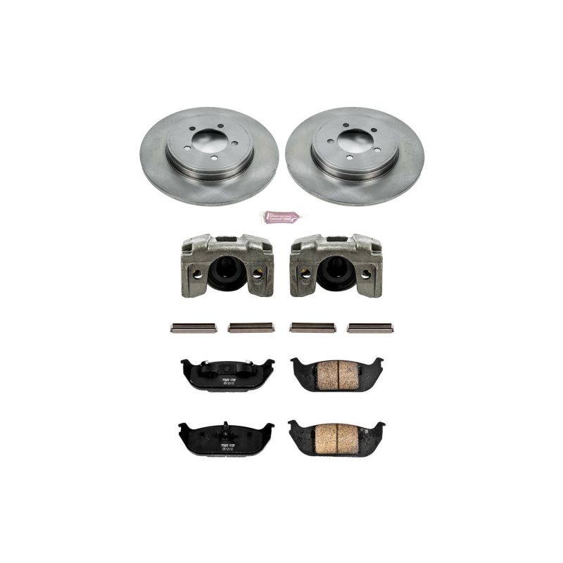 Lincoln Aviator Brake Kit - Rear - PowerStop - Autospecialty Rotors + Evolution Ceramic Pads + Replacement Calipers - `03-`05 Lincoln Aviator Brake Kit - Rear - PowerStop - Autospecialty Rotors + Evolution Ceramic Pads + Replacement Calipers - `03-`05