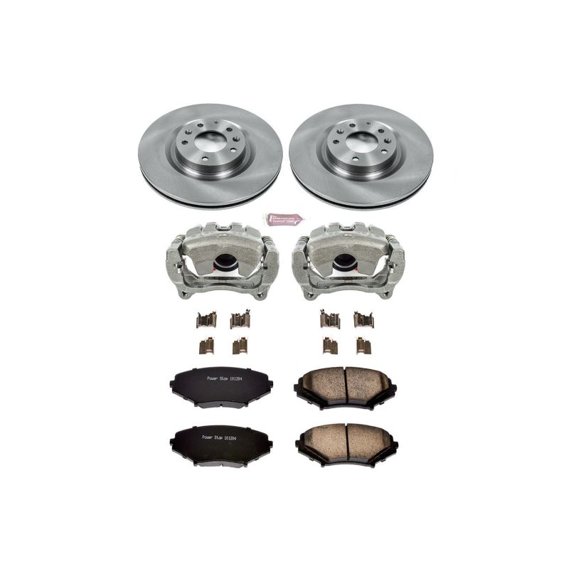 Mazda RX-8 Brake Kit - Front - PowerStop - Autospecialty Rotors + Evolution Ceramic Pads + Non-Coated Calipers - `04-`11