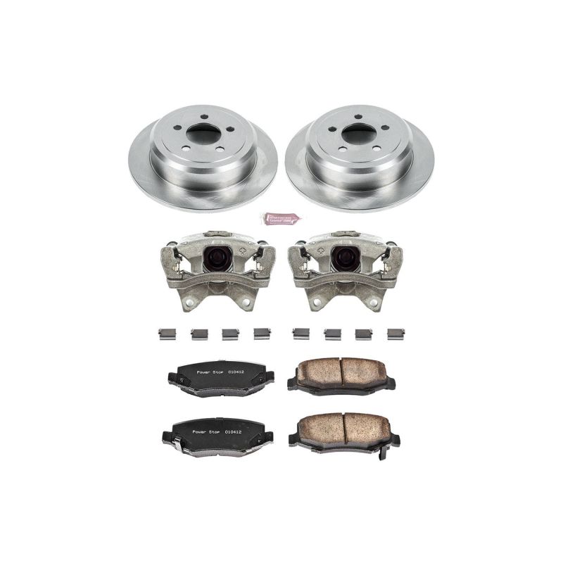 Dodge Nitro Brake Kit - Rear - PowerStop - Autospecialty Rotors + Evolution Ceramic Pads + Non-Coated Calipers - `07-`11