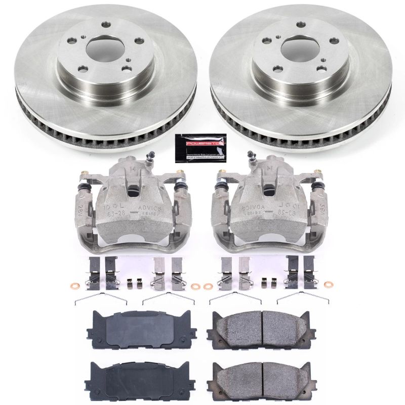 Lexus ES300h Brake Kit - Front - PowerStop - Autospecialty Rotors + Evolution Ceramic Pads + Non-coated Calipers - `13-`18