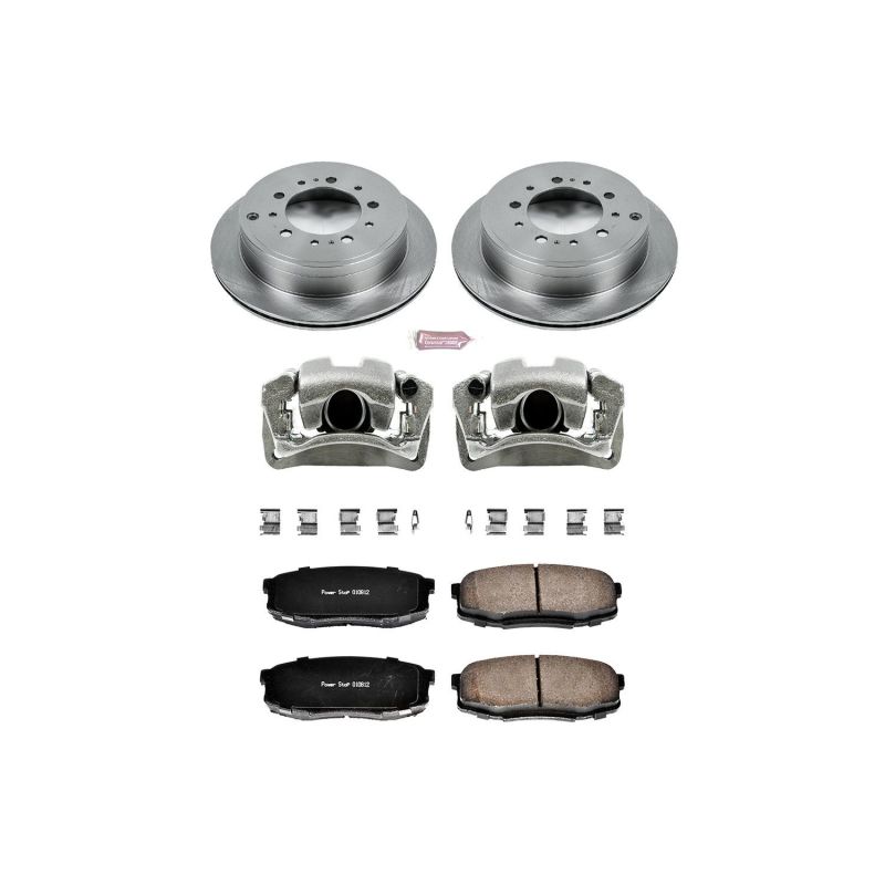 Lexus LX570 Brake Kit - Rear - PowerStop - Autospecialty Rotors + Evolution Ceramic Pads + Non-Coated Calipers - `08-`11