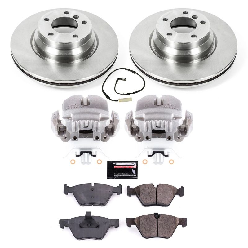 BMW 3 Series Brake Kit - Front - PowerStop - Autospecialty Rotors + Evolution Ceramic Pads + Non-Coated Replacement Calipers - 2006 BMW 3 Series Brake Kit - Front - PowerStop - Autospecialty Rotors + Evolution Ceramic Pads + Non-Coated Replacement Calipers - 2006