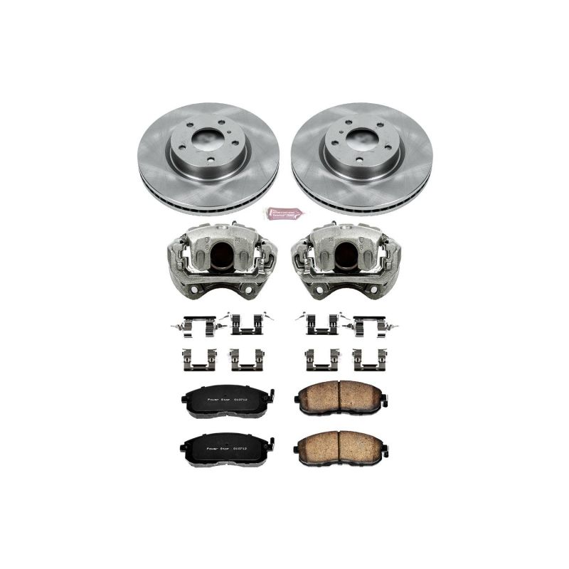 INFINITI G35 Brake Kit - Front - PowerStop - Autospecialty Rotors + Evolution Ceramic Pads + Non-coated Calipers - `03-`05 INFINITI G35 Brake Kit - Front - PowerStop - Autospecialty Rotors + Evolution Ceramic Pads + Non-coated Calipers - `03-`05