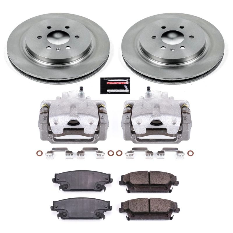 Cadillac SRX Brake Kit - Rear - PowerStop - Autospecialty Rotors + Evolution Ceramic Pads + Non-coated Calipers - `04-`09