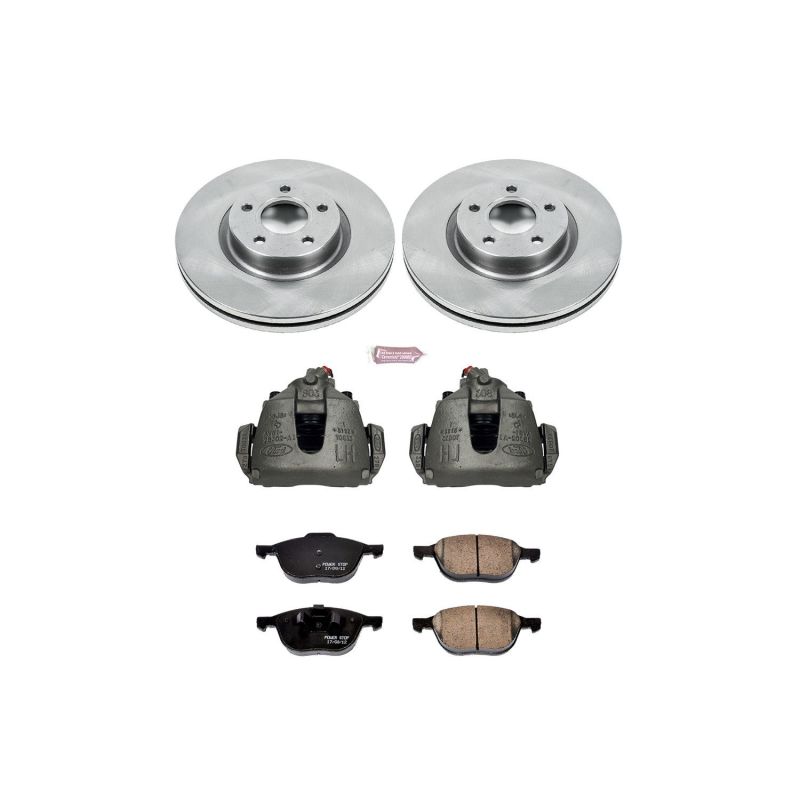 Ford C-Max Brake Kit - Front - PowerStop - Autospecialty Rotors + Evolution Ceramic Pads + Replacement Calipers - `13-`17 Ford C-Max Brake Kit - Front - PowerStop - Autospecialty Rotors + Evolution Ceramic Pads + Replacement Calipers - `13-`17