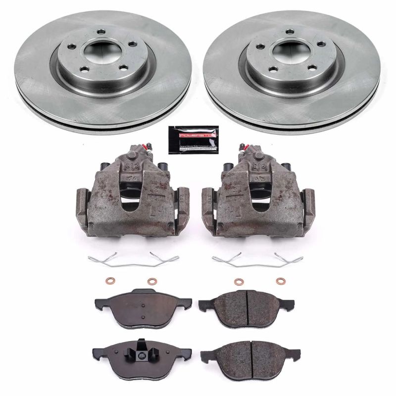 Ford Escape Brake Kit - Front - PowerStop - Autospecialty Rotors + Evolution Ceramic Pads + Non-Coated Calipers - 2017