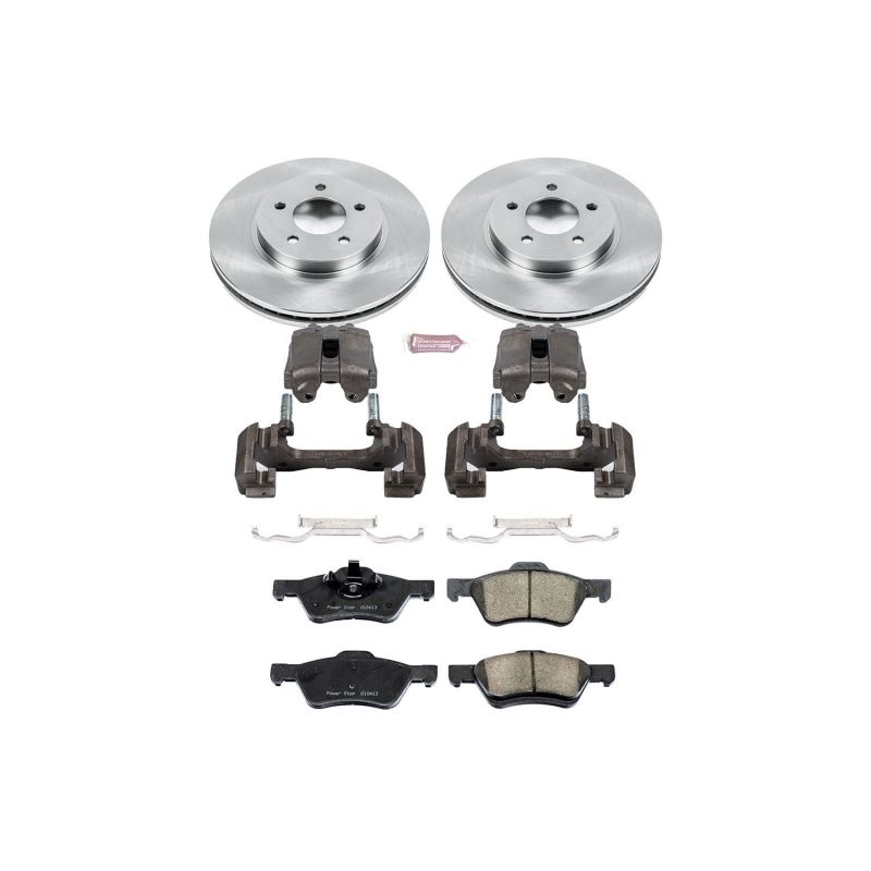 Ford Escape Brake Kit - Front - PowerStop - Autospecialty Rotors + Evolution Ceramic Pads + Non-coated Calipers - `08-`10