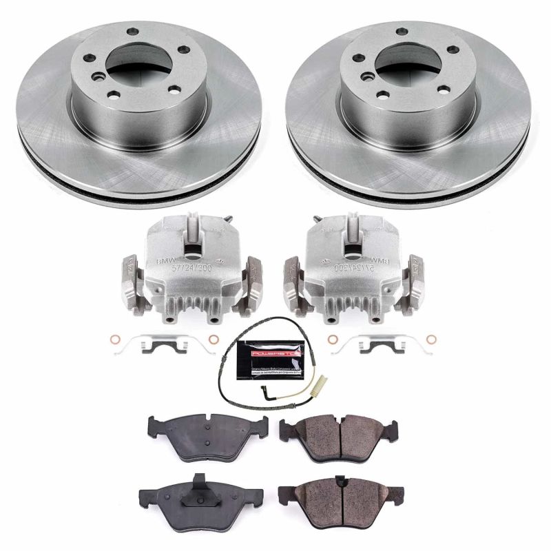 BMW 3 Series Brake Kit - Front - PowerStop - Autospecialty Stock Replacement with Calipers - 2006 BMW 3 Series Brake Kit - Front - PowerStop - Autospecialty Stock Replacement with Calipers - 2006