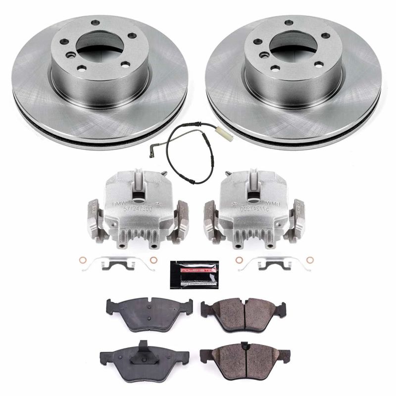 BMW 3 Series Brake Kit - Front - PowerStop - Autospecialty Rotors + Evolution Ceramic Pads - 2007 BMW 3 Series Brake Kit - Front - PowerStop - Autospecialty Rotors + Evolution Ceramic Pads - 2007