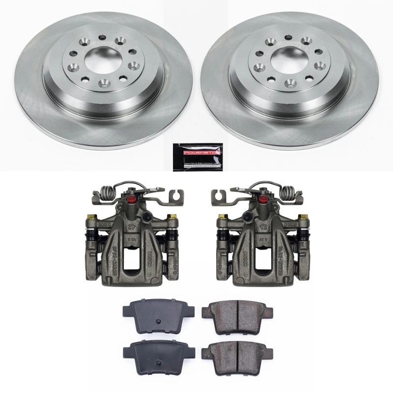 Ford Five Hundred Brake Kit - Rear - PowerStop - OE Replacement Rotors + Evolution Ceramic Pads + Non-Coated Calipers - `05-`07