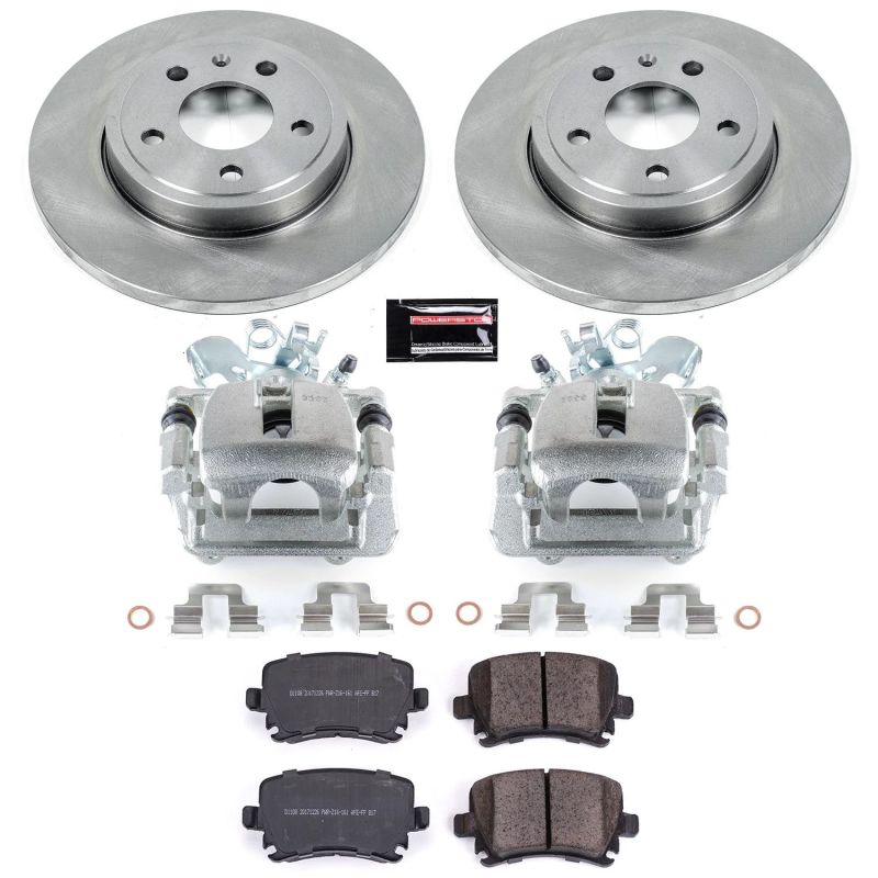Audi A4 Brake Kit - Rear - PowerStop - Autospecialty Rotors + Evolution Ceramic Pads + Replacement Calipers - `05-`09 Audi A4 Brake Kit - Rear - PowerStop - Autospecialty Rotors + Evolution Ceramic Pads + Replacement Calipers - `05-`09