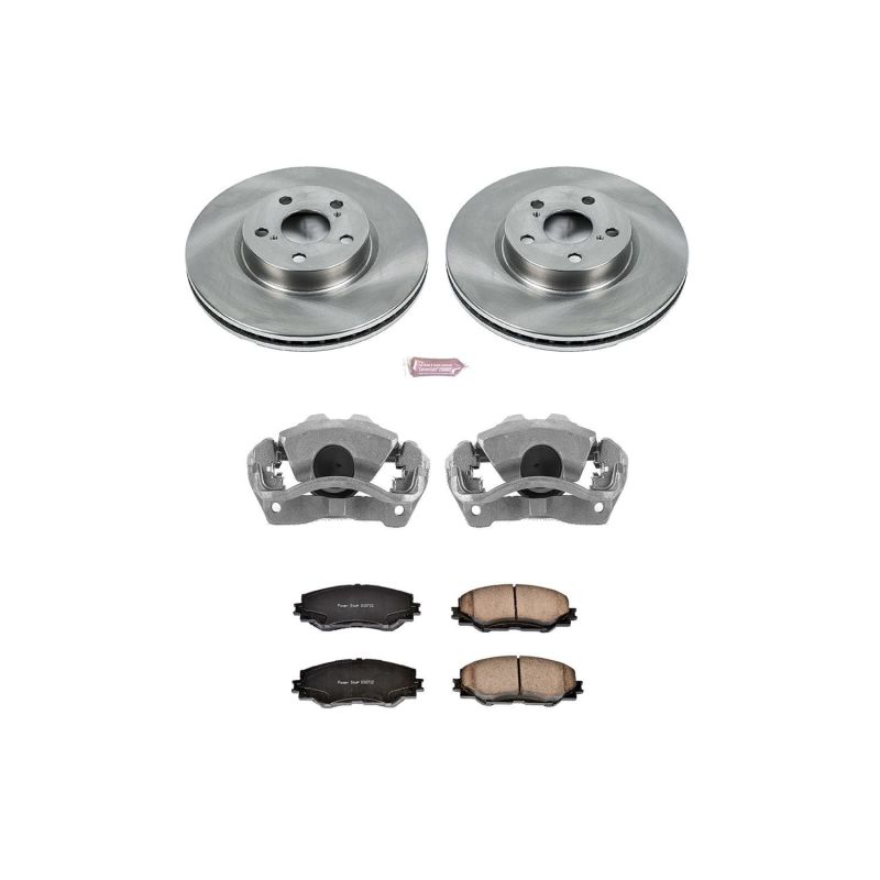 Pontiac Vibe Brake Kit - Front - PowerStop - Autospecialty Rotors + Evolution Ceramic Pads + Non-coated Calipers - `09-`10 Pontiac Vibe Brake Kit - Front - PowerStop - Autospecialty Rotors + Evolution Ceramic Pads + Non-coated Calipers - `09-`10