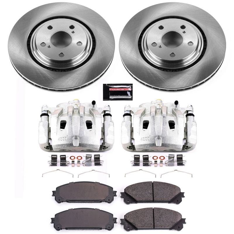 Lexus NX200t Brake Kit - Front - PowerStop - Autospecialty Rotors + Evolution Ceramic Pads + Replacement Calipers - `15-`17