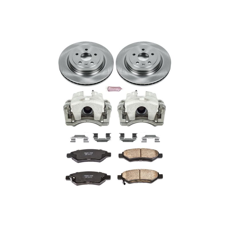Cadillac CTS Brake Kit - Rear - PowerStop - Autospecialty Rotors + Evolution Ceramic Pads + Non-coated Calipers - `08-`14