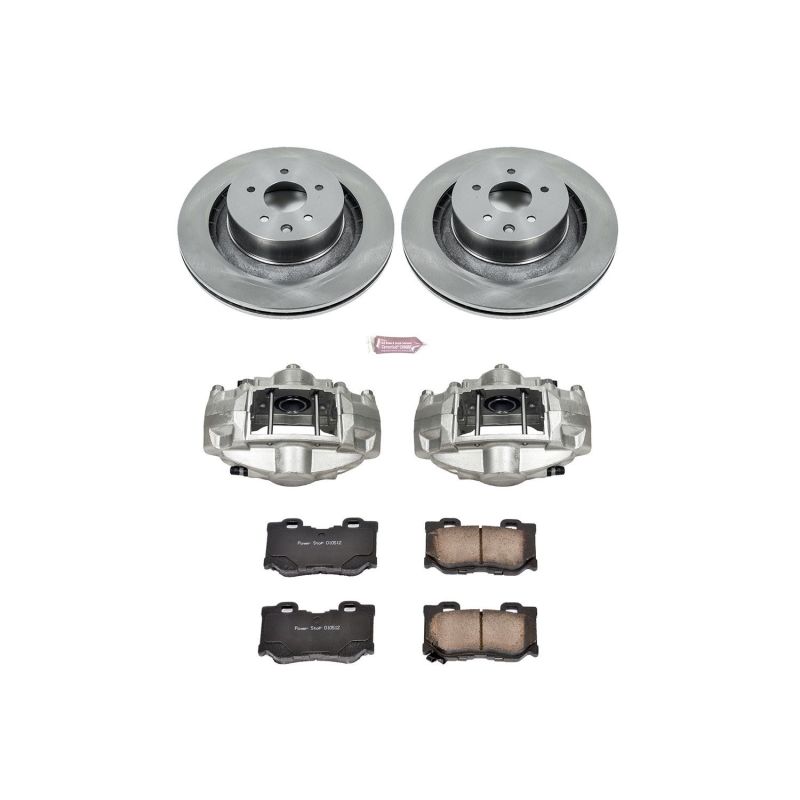 Infiniti G37 Brake Kit - Rear - PowerStop - OE Stock Replacement Rotors + Evolution Ceramic Pads + Non-Coated Replacement Calipers - `08-`13 Infiniti G37 Brake Kit - Rear - PowerStop - OE Stock Replacement Rotors + Evolution Ceramic Pads + Non-Coated Replacement Calipers - `08-`13