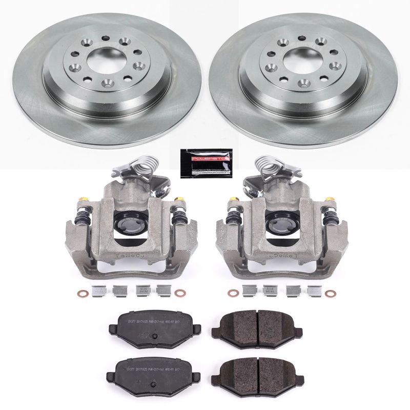 Ford Flex Brake Kit - Rear - PowerStop - Autospecialty Rotors + Evolution Ceramic Pads + Non-coated Replacement Calipers - 2009