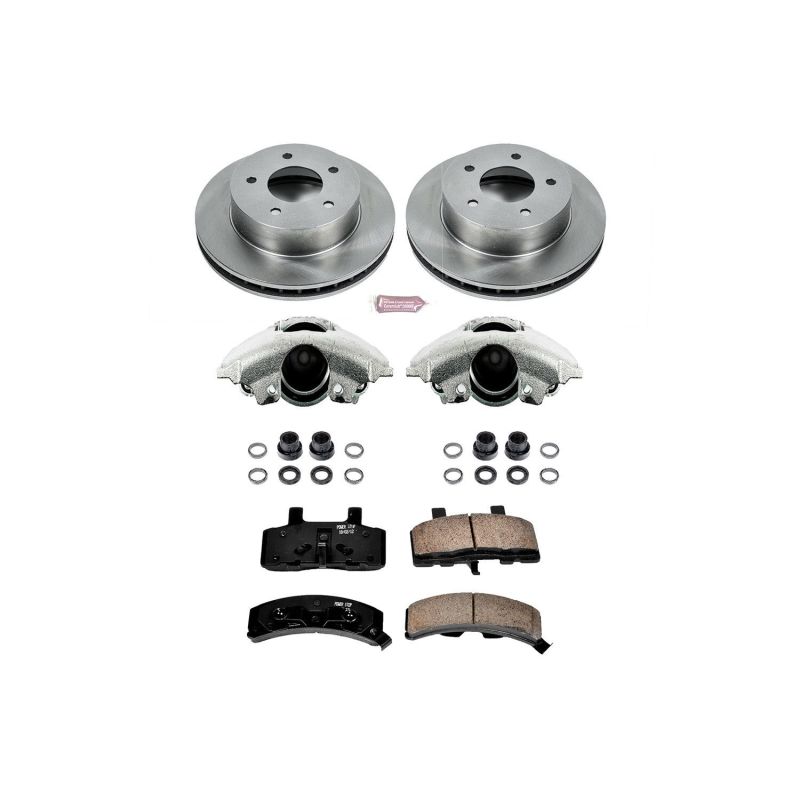 Chevrolet Astro Brake Kit - Front - PowerStop - Autospecialty Rotors + Evolution Ceramic Pads + Replacement Calipers - `90-`02