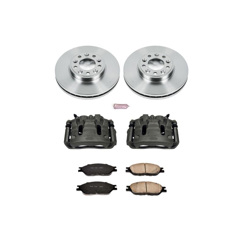 Ford Windstar Brake Kit - Front - PowerStop - Autospecialty Rotors + Evolution Ceramic Pads + Non-Coated Calipers - `99-`03