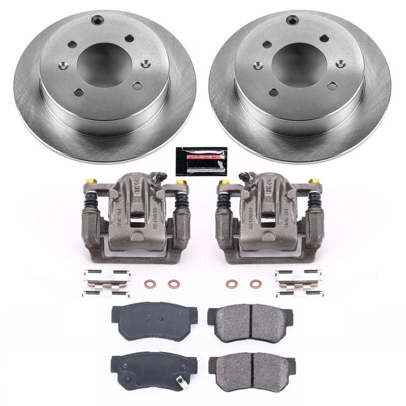 Hyundai Sonata Brake Kit - Rear - PowerStop - Autospecialty Rotors + Evolution Ceramic Pads + Non-coated Calipers - `99-`05