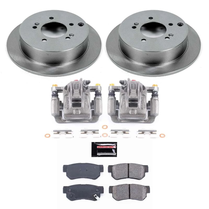 Hyundai Santa Fe Brake Kit - Rear - PowerStop - Autospecialty Rotors + Evolution Ceramic Pads + Replacement Calipers - `01-`06 Hyundai Santa Fe Brake Kit - Rear - PowerStop - Autospecialty Rotors + Evolution Ceramic Pads + Replacement Calipers - `01-`06
