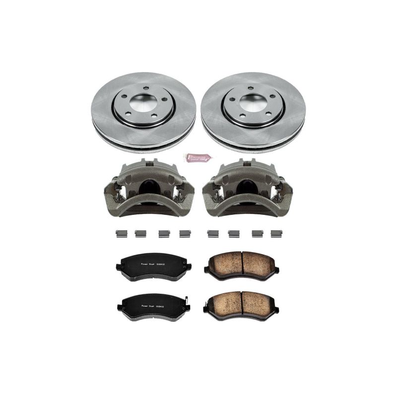 Chrysler Town and Country Brake Kit - Front - PowerStop - Autospecialty Rotors + Evolution Ceramic Pads - `03-`07