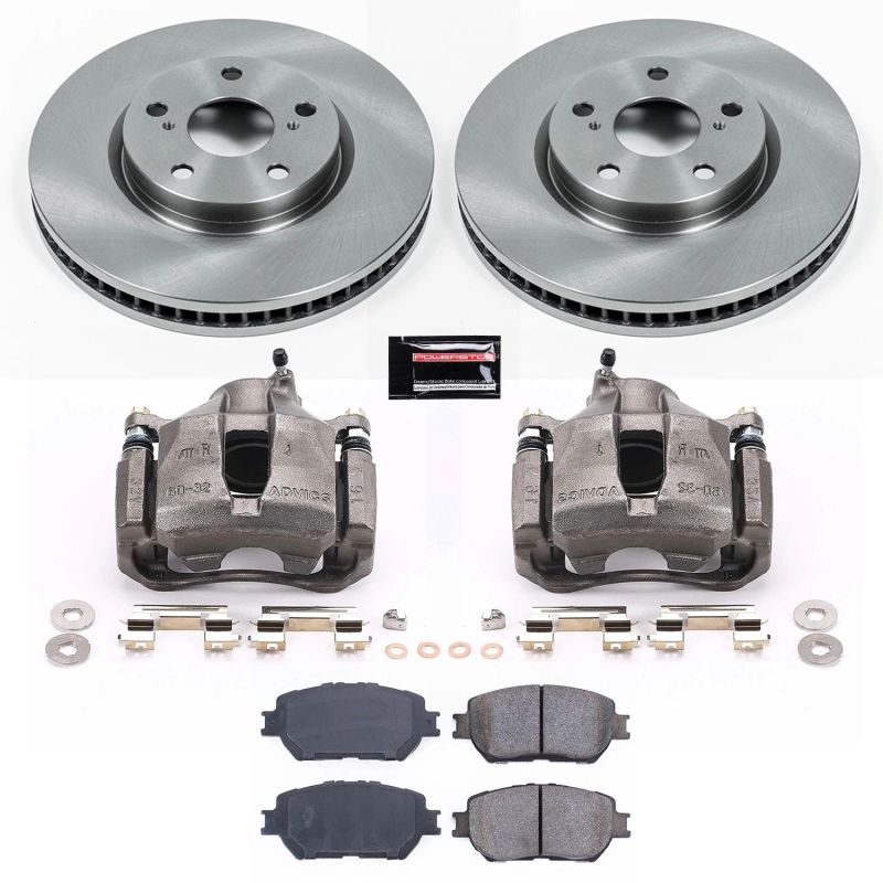 Lexus GS300 Brake Kit - Front - PowerStop - Autospecialty Rotors + Evolution Ceramic Pads + Non-Coated Replacement Calipers - 2006