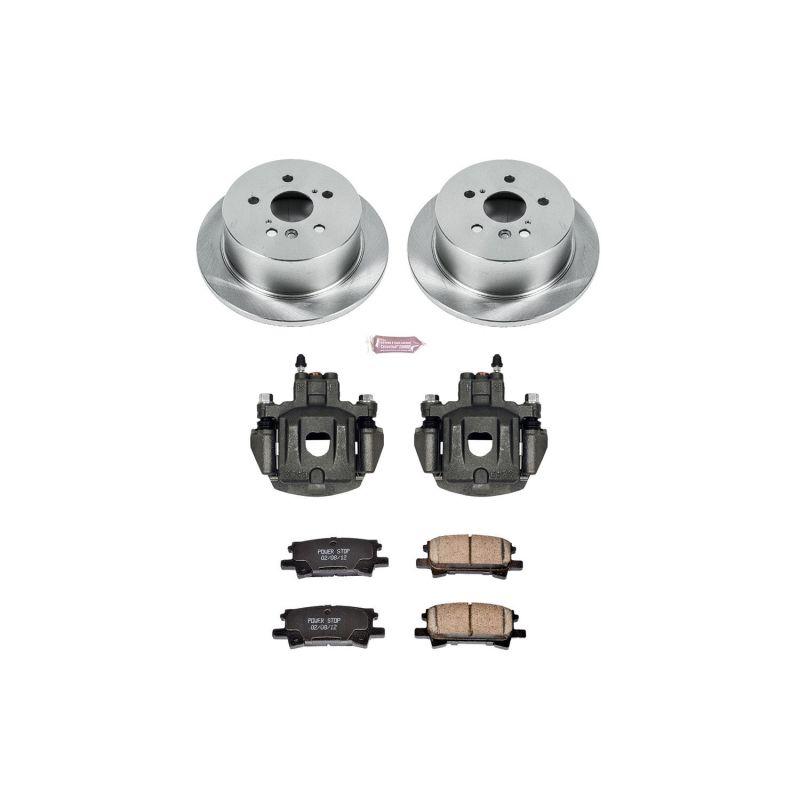 Lexus RX330 Brake Kit - Rear - PowerStop - Autospecialty Rotors + Evolution Ceramic Pads + Non-Coated Calipers - `04-`06