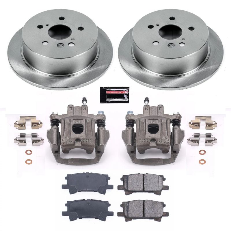 Lexus RX330 Brake Kit - Rear - PowerStop - Autospecialty Rotors + Evolution Ceramic Pads + Replacement Calipers - `04-`06