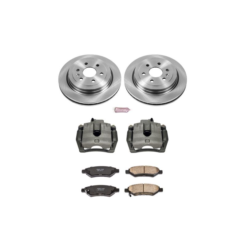 Cadillac SRX Brake Kit - Rear - PowerStop - Autospecialty Rotors + Z16 Ceramic Pads + Replacement Calipers - `10-`16