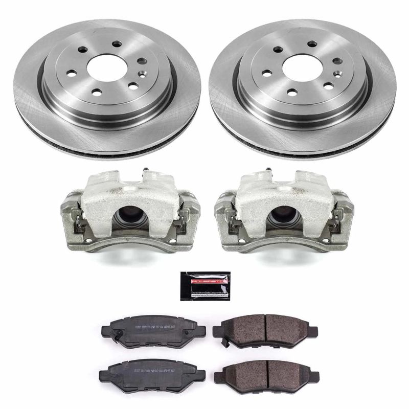 Cadillac SRX Brake Kit - Rear - PowerStop - Autospecialty Rotors + Evolution Ceramic Pads + Non-Coated Calipers - `12-`16