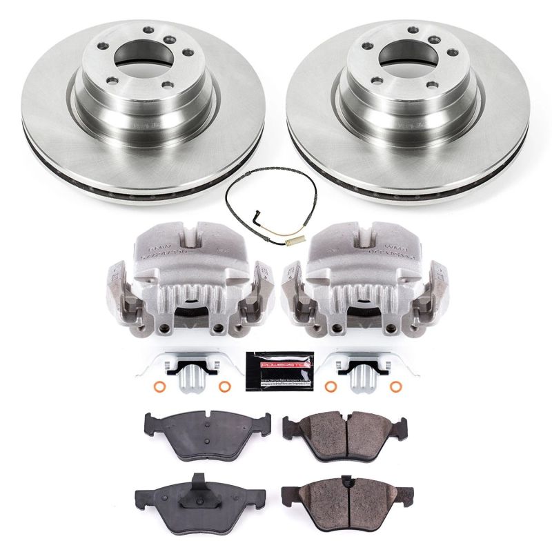 BMW 3 Series Brake Kit - Front - PowerStop - Autospecialty Stock Replacement with Evolution Ceramic Pads, Autospecialty Brake Rotors and Calipers - 2006 BMW 3 Series Brake Kit - Front - PowerStop - Autospecialty Stock Replacement with Evolution Ceramic Pads, Autospecialty Brake Rotors and Calipers - 2006
