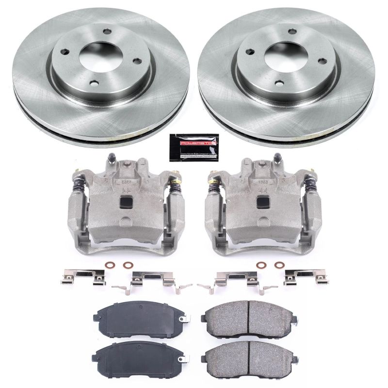 Nissan Versa Brake Kit - Front - PowerStop - Autospecialty Rotors + Evolution Ceramic Pads + Non-coated Calipers - `07-`12