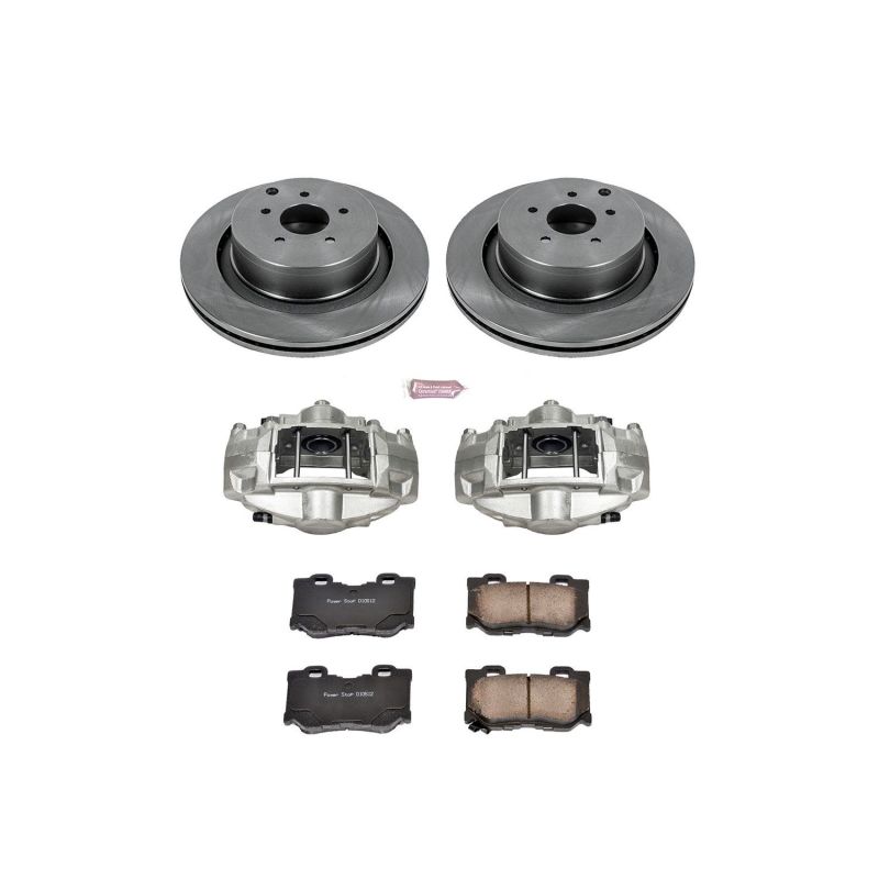 Infiniti FX50 Brake Kit - Rear - PowerStop - Autospecialty Rotors + Evolution Ceramic Pads + Non-Coated Calipers - `09-`13