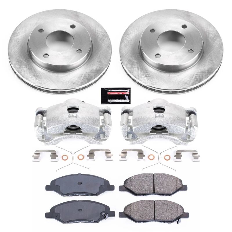 Nissan Versa Brake Kit - Front - PowerStop - Autospecialty Rotors + Evolution Ceramic Pads + Non-coated Calipers - `09-`11