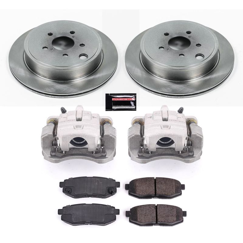 Toyota GR86 Brake Kit - Rear - PowerStop - Autospecialty Rotors + Evolution Ceramic Pads + Non-Coated Calipers - `17-`20 Toyota GR86 Brake Kit - Rear - PowerStop - Autospecialty Rotors + Evolution Ceramic Pads + Non-Coated Calipers - `17-`20