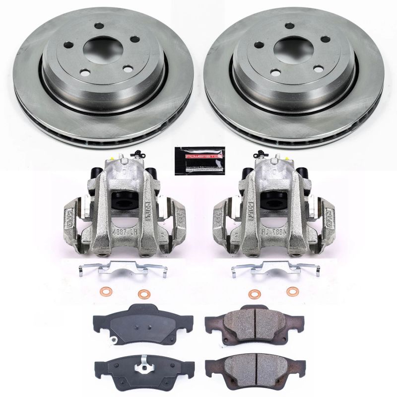 Dodge Durango Brake Kit - Rear - PowerStop - Autospecialty Rotors + Evolution Ceramic Pads + Replacement Calipers - `11-`19