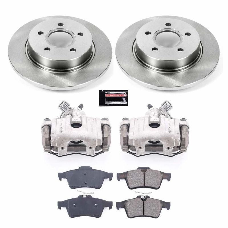Ford Focus Brake Kit - Rear - PowerStop - Autospecialty Rotors + Evolution Ceramic Pads + Non-Coated Calipers - `12-`18 Ford Focus Brake Kit - Rear - PowerStop - Autospecialty Rotors + Evolution Ceramic Pads + Non-Coated Calipers - `12-`18