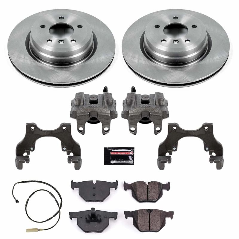 BMW 3 Series Brake Kit - Rear - PowerStop - Autospecialty Rotors + Evolution Ceramic Pads + Replacement Calipers - 2011